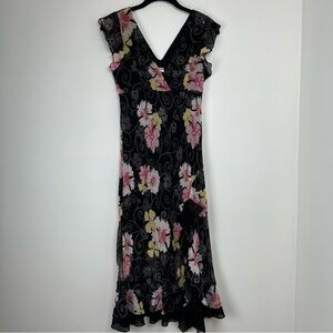 Chesley Women's Dress Size Medium Floral Y2K Babydoll Ruffle Fairy V-Neck‎